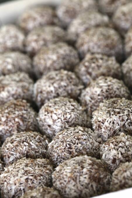 Rum balls: Traditional Czech unbaked Christmas and wedding cookies.