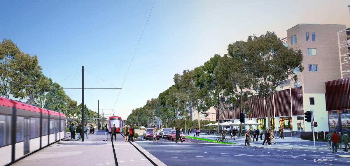 An artist's impression of the Canberra light rail project. Photo: Supplied