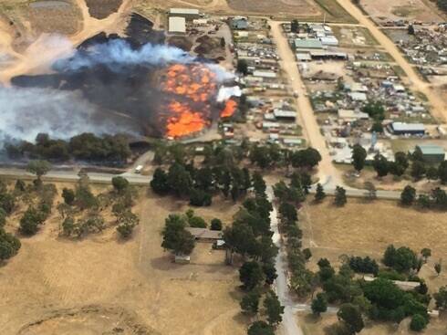 A fire in West Belconnen ripped through 41 hectares of grassland. Photo: Emergency Services Agency