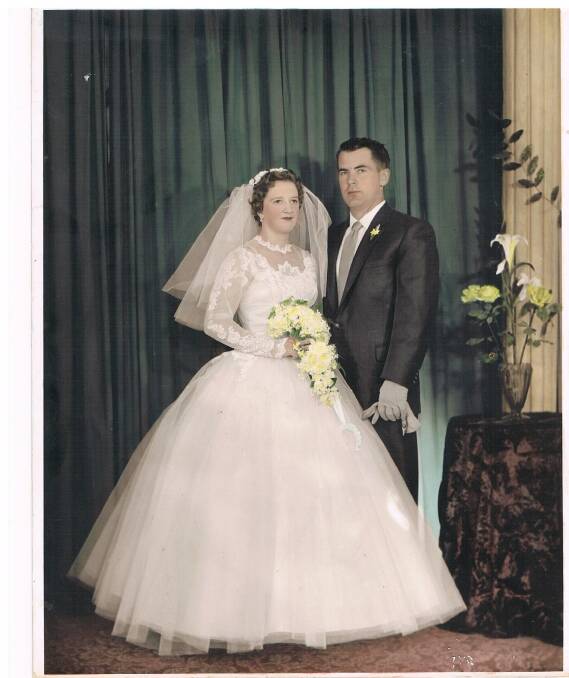 Valda and Ron Jeffery on their wedding day in 1960. Photo: Supplied