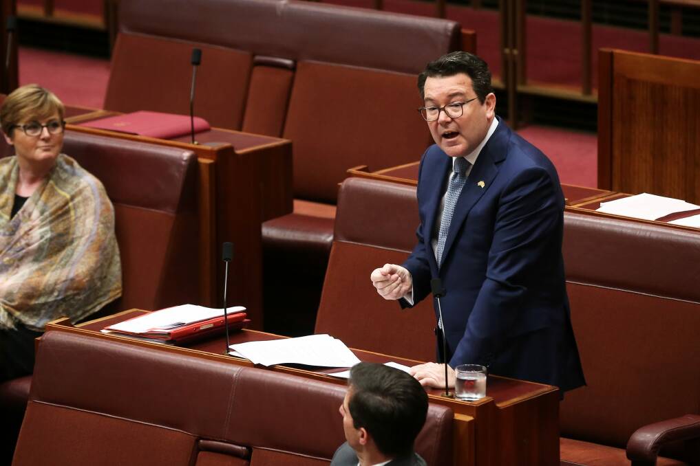Dean Smith makes the case for his bill on same-sex marriage on Thursday.  Photo: Alex Ellinghausen. 