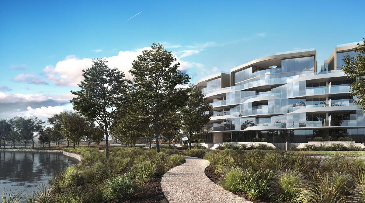 An artist impression of Sapphire development on Kingston Foreshore.  Photo: Supplied