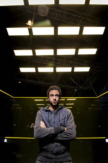 Ramy Ashour, in Canberra to defend his Australian Open squash title, wants the sport to be included at the Olympic Games from 2020. Photo: Rohan Thomson