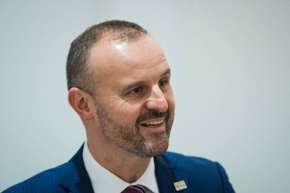 Chief Minister Andrew Barr.  Photo: Dion Georgopoulos