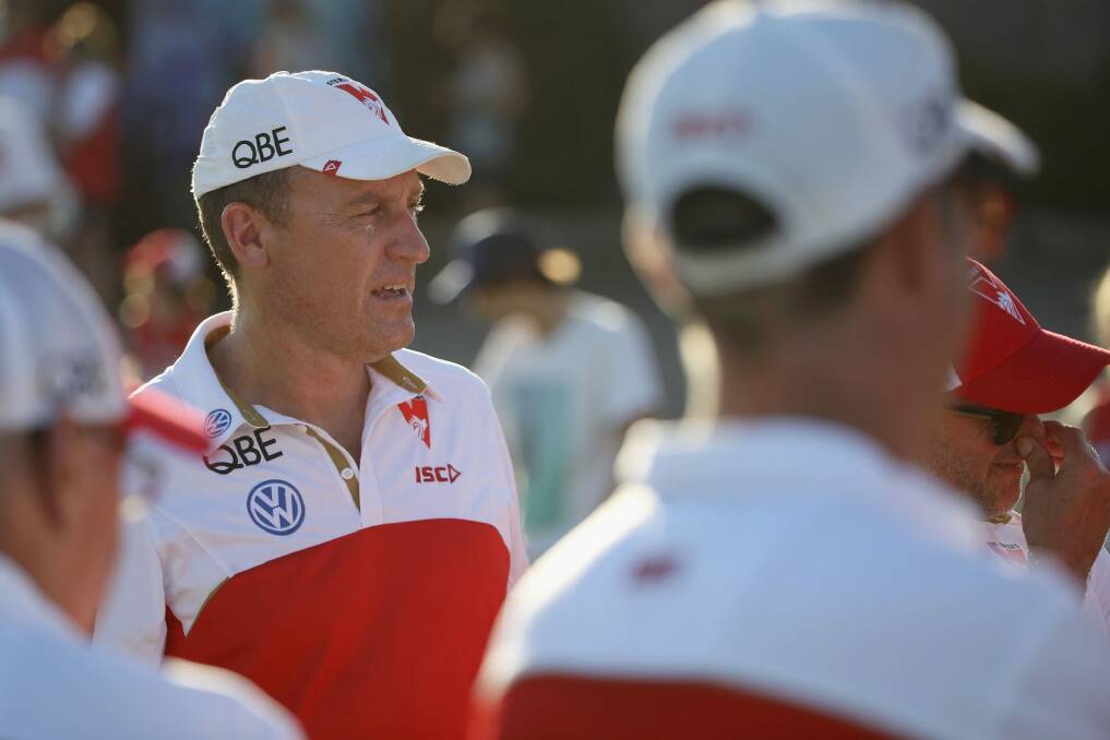 Back in the hot seat: Swans head coach John Longmire. Photo: Getty Images