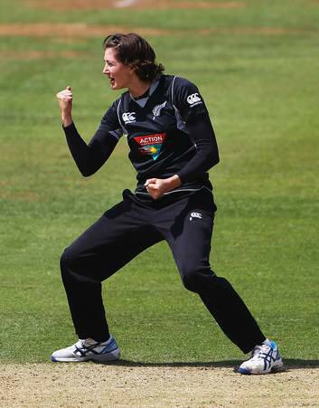 Nicola Browne in action for New Zealand.