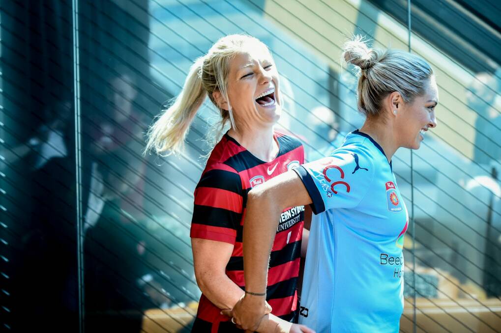The Wanderers' Caitlin Cooper and Sydney FC's Kyah Simon will be key figures for their sides this season. Photo: Brendan Esposito