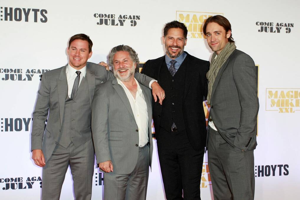 Channing Tatum, Greg Jacobs, Joe Manganiello and Reid Carolin at the Sydney premiere. Photo: Lisa Maree Williams