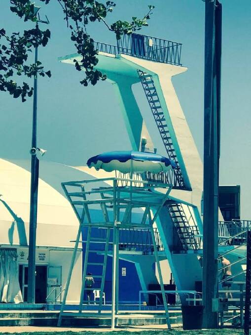 Beat the heat at Canberra Olympic Pool and dare to go off the top tower. Photo: Sarah Marshall