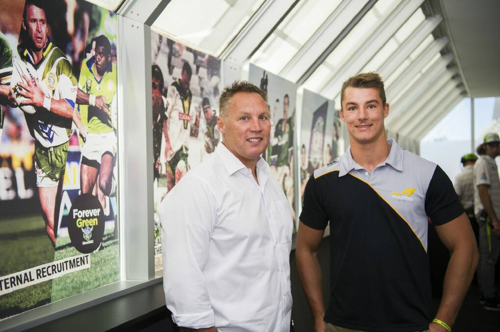 Jordan Martin wants to use a TV reality show to follow in the footsteps of his father, two-time Canberra Raiders premiership winner Paul. Photo: Rohan Thomson