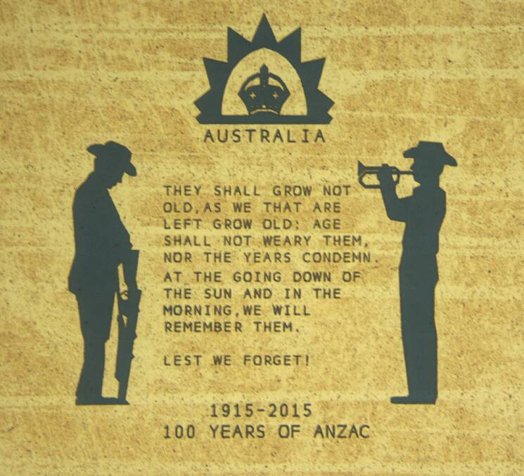 A tiny Anzac Day tribute created by researchers at the Australian National University, parts of which are the size of a red blood cell. Photo: Supplied
