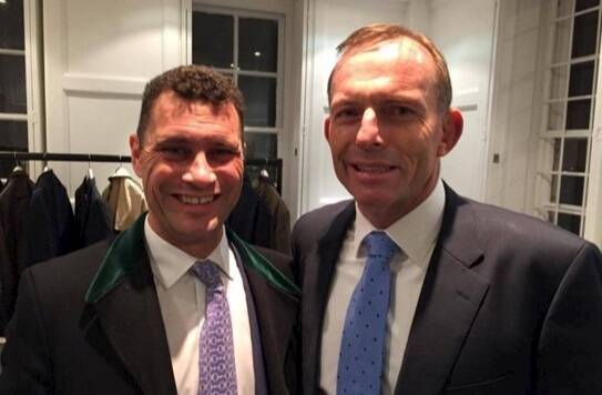Tony Abbott also spoke with Ukip migration spokesman Steven Woolfe while in London. Photo: Stephen Woolfe Twitter