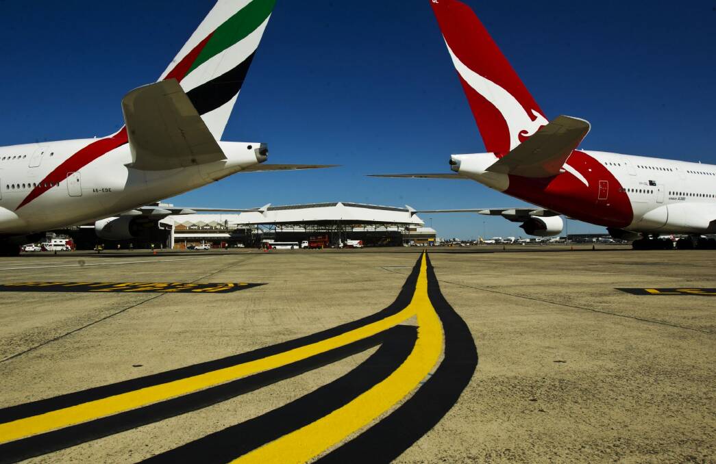 Emirates has hosed down speculation it could be the next international carrier to fly to Canberra.  Photo: Nic Walker