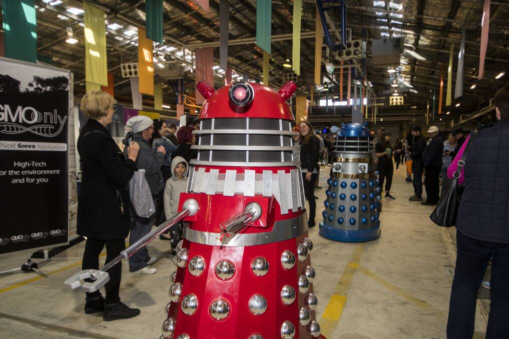 Daleks invade the Science in ACTion event at the Old Bus Depot Markets.  Photo: Dion Georgopoulos