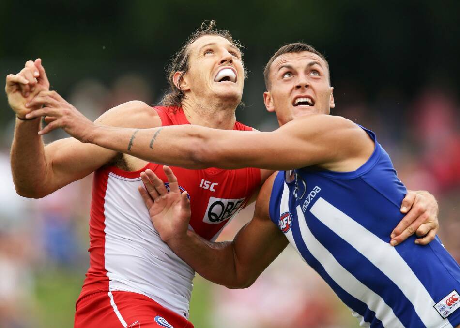 Ready to go: Kurt Tippett (left) is a big inclusion against GWS. Photo: Getty Images