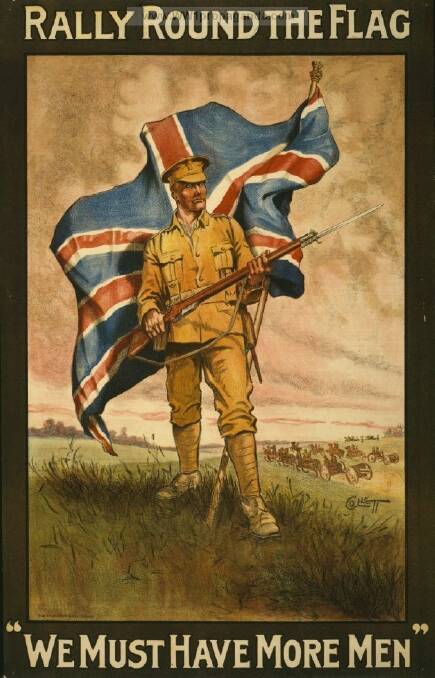 A call to arms in World War I.