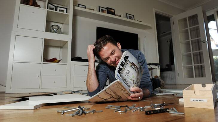 Ikea fanatic ... Todd Wright has spent over $20,000 on the Swedish furniture. Photo: Colleen Petch