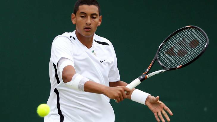 Canberra's Nick Kyrgios won the singles title of the Mayor?s Cup World Super Junior Tennis Championship in Osaka. Photo: Getty Images