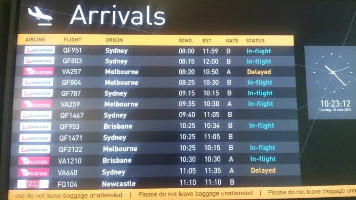 Fog ... Most flights into Canberra have been delayed this morning.
