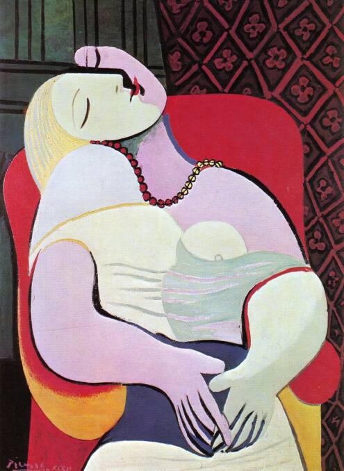 Pablo Picasso's 'The Dream', painted in 1932, depicts his mistress Marie-Therese Walter. Photo: Supplied