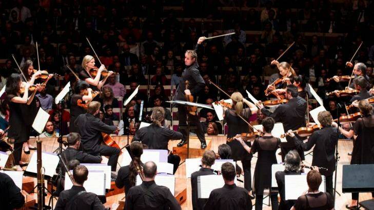 Richard Tognetti conducting the Australian Chamber Orchestra. Photo: Paul Henderson