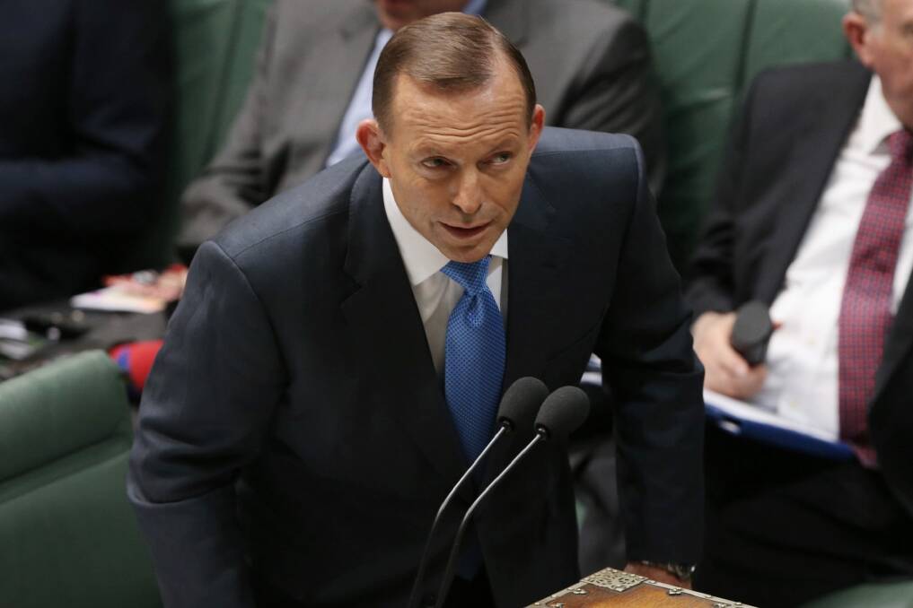 Will he or won't he? Prime Minister Tony Abbott on Thursday, the last sitting day of Parliament for six weeks. Photo: Andrew Meares