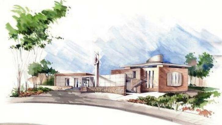 An artist impression of the planned Gungahlin Mosque. Photo: Supplied