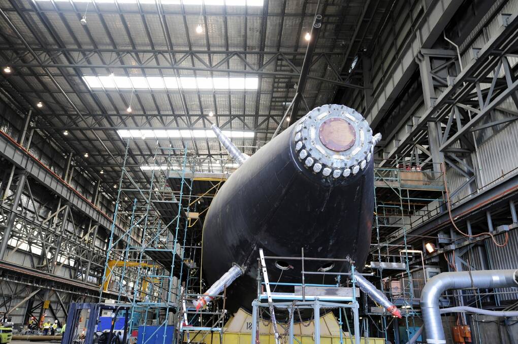 The government says its submarines acquisition will create 500 jobs in South Australia, though it hasn't yet chosen a contractor. Photo: David Mariuz