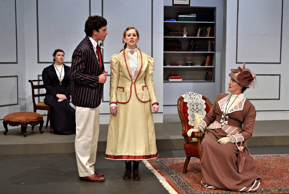 Lady Bracknell in interrogation mode during  The Importance of Being Earnest. Photo: Ross Gould