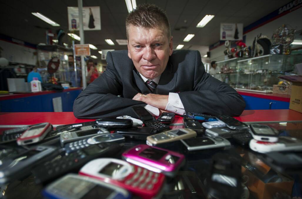 The Salvation Army's Tony O'Connell has called on Canberrans to hand in their old phones at Salvos stores. Photo: Elesa Kurtz
