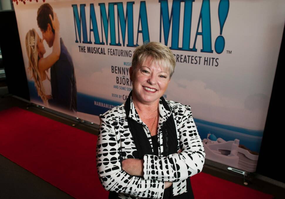 Mamma Mia co-producer Louise Withers at the Canberra Theatre for the announcement of <i>Mamma Mia!</i>.  Photo: Elesa Kurtz