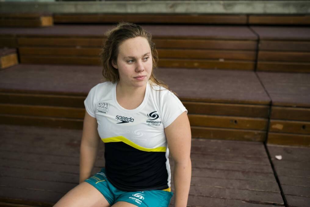 Australian open-water swimmer Chelsea Gubecka is in Canberra for a training camp. Photo: Rohan Thomson