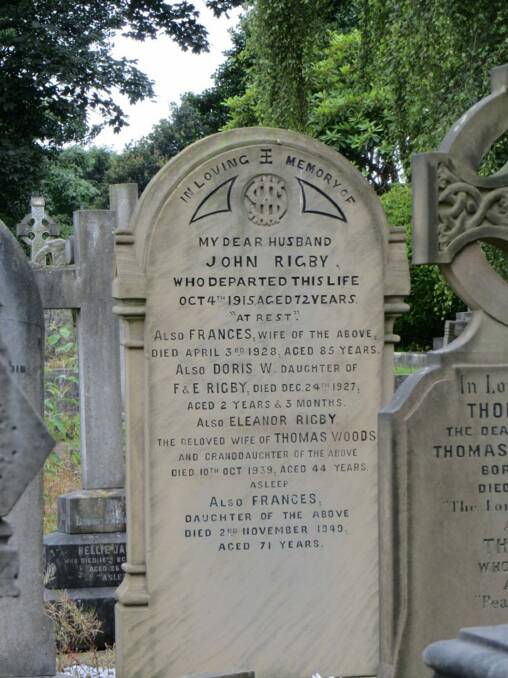 The grave of Eleanor Rigby, at St Peter's Parish Church, Woolton, Liverpool, is a possible inspiration for the Beatles song.  Photo: Kenneth Womack