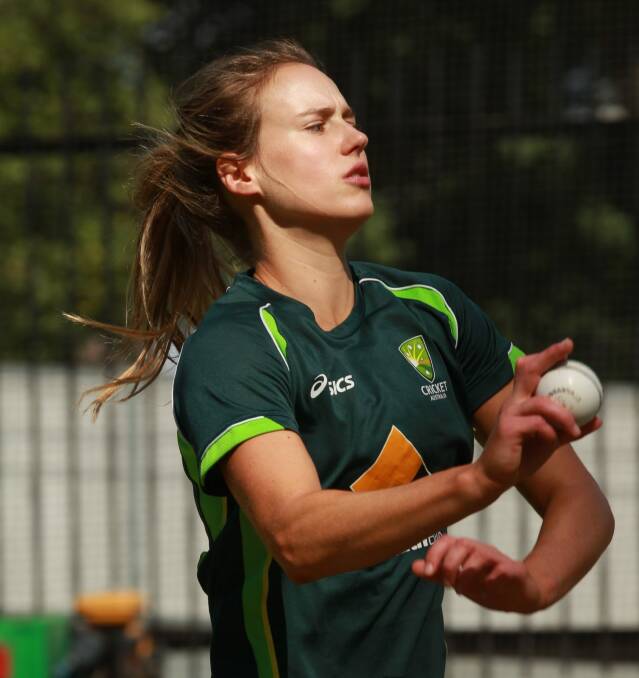 Ellyse Perry will captain a Cricket Australia XI against the West Indies in Canberra on Tuesday and Wednesday. Photo: Ken Irwin