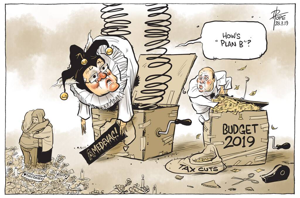 The Canberra Times editorial cartoon for Thursday, March 28, 2019 Photo: David Pope