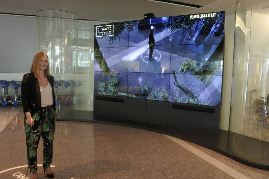 APositive CEO and founder Amber Standley says Canberra Airport is the first to introduce a virtual reality visitor experience. Photo: Clare Sibthorpe