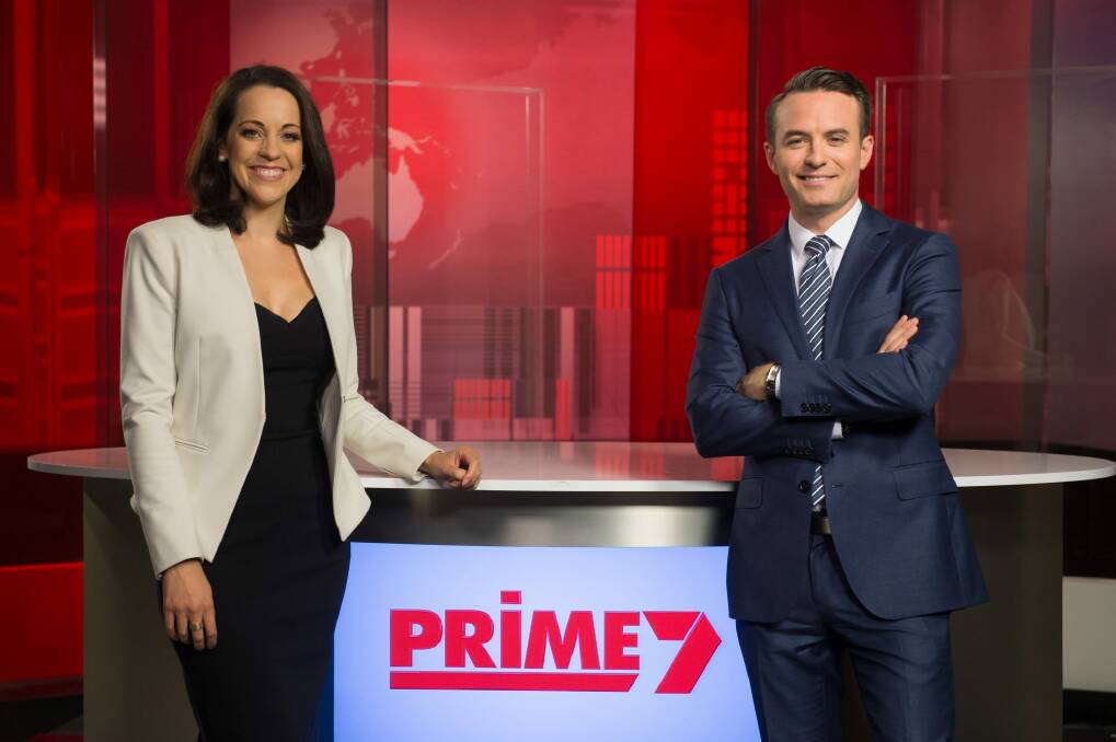 Madelaine Collignon and Kenny Heatley, new presenters of Prime7's five local news bulletins in regional NSW.