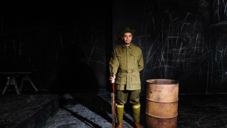 Luke Carroll stars in Black Diggers at the Canberra Theatre. Photo: Melissa Adams