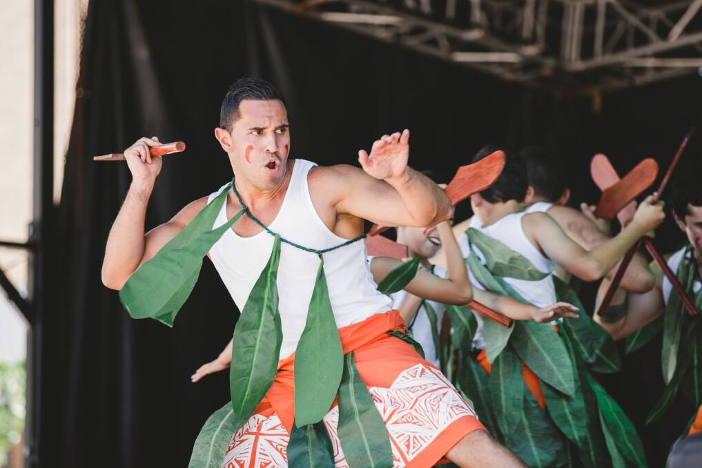 A performance representing the Pacific Islands at the 2018 National Multicultural Festival on Saturday.  Photo: Jamila Toderas