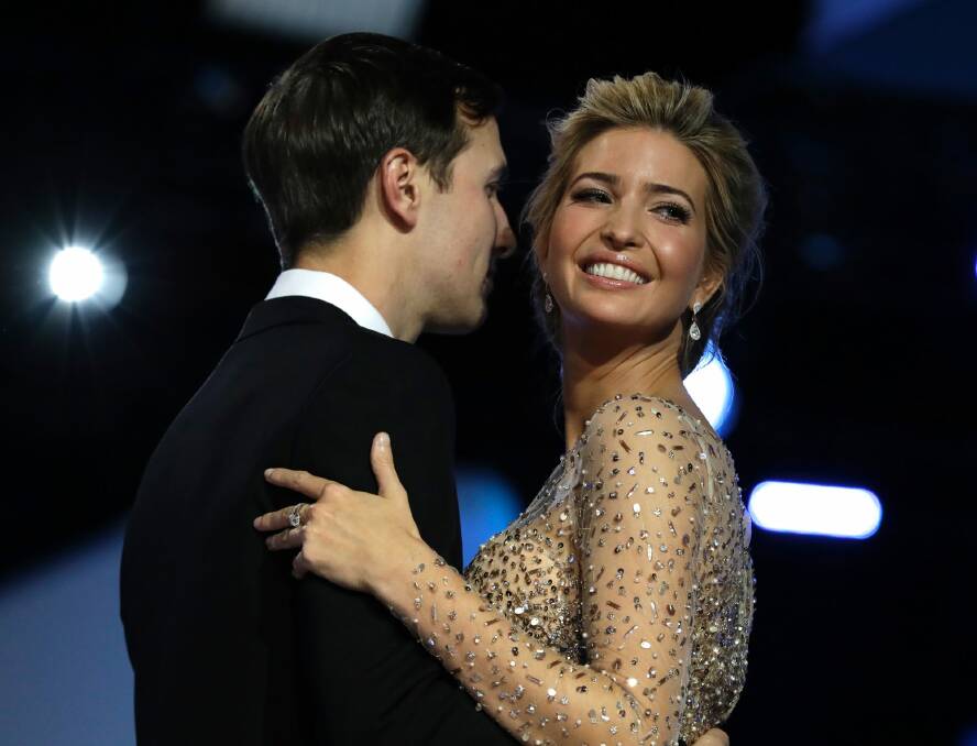 Ivanka Trump and her husband Jared Kushner dance at the Freedom Ball. Photo: Evan Vucci
