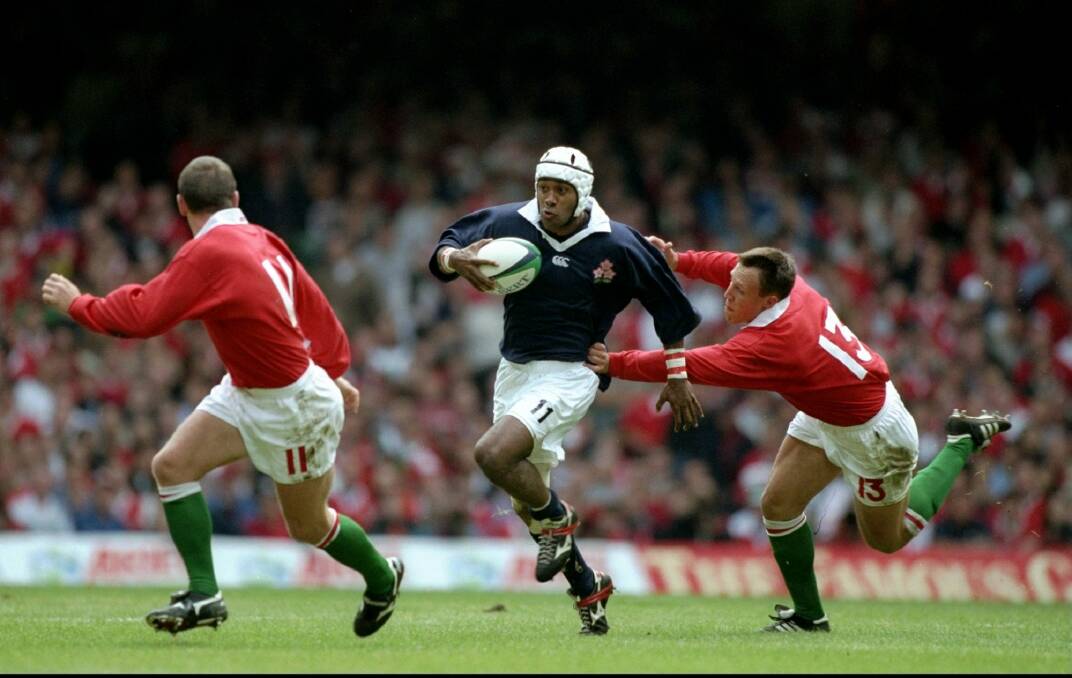 Patiliai Tuidraki playing for Japan against Wales during the 1999 World Cup. Photo: Andrew Redington