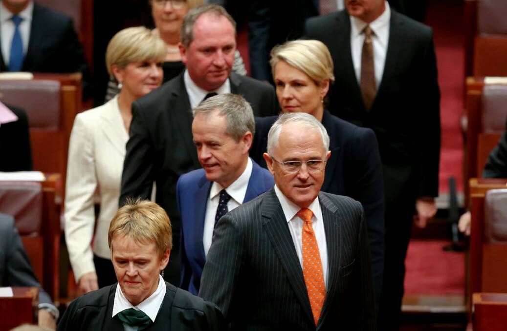 Opposition Leader Bill Shorten and Prime Minister Malcolm Turnbull. Photo: Alex Ellinghausen