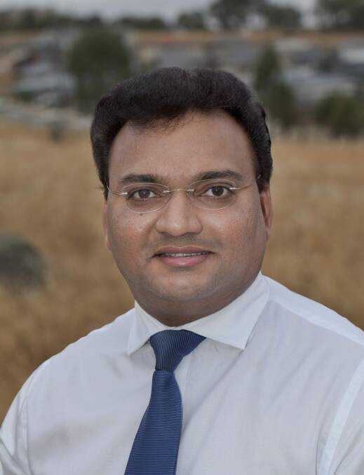 Jacob Vadakkedathu, who stood for the Liberals in Ginninderra in 2012, said he was confident of being preselected to stand in the new electorate of Yerrabi this year. Photo: Loui Seselja