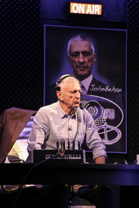 John Waters leaves the audience with plenty to think about as he plays talkback radio presenter John Behan in <i>Talk</I>.  Photo: Swift Taylor
