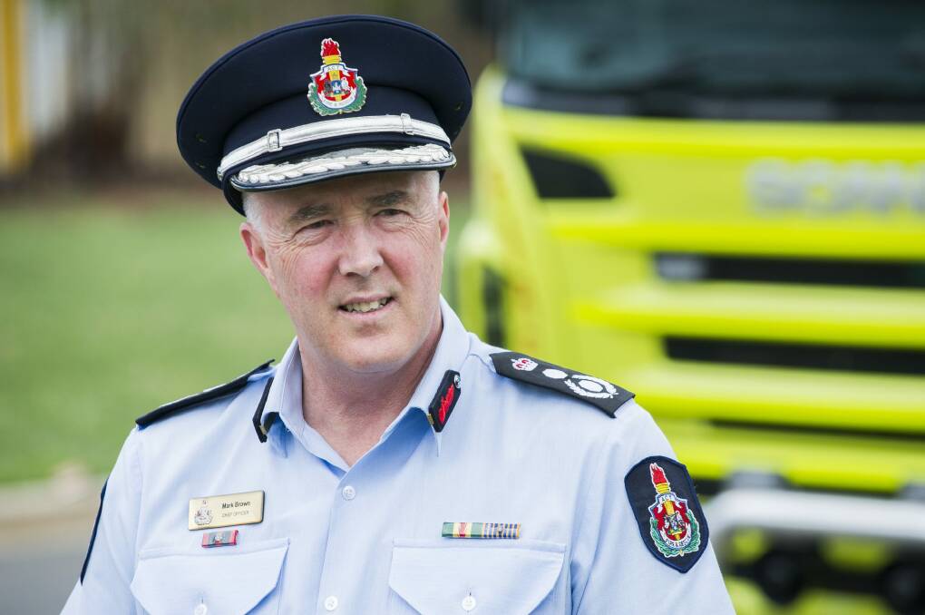 Fire and Rescue ACT chief Mark Brown was pleased his agency would recruit 16 more firefighters as part of the ACT's 2017 budget Photo: Rohan Thomson