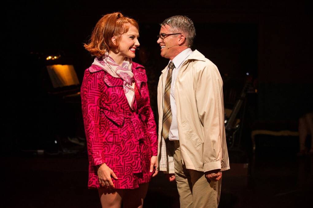 Love's optimist: Verity Hunt-Ballard, left,  and Martin Crewes in "Sweet Charity". Photo: supplied