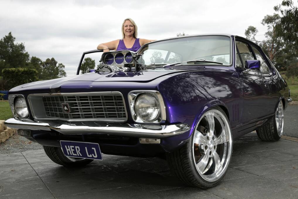 Scoop: Dunlop resident Toni Ritchie with her 1972 Holden LJ Torana GTR XU1, which she'll be showing off at Summernats 28. Photo: Jeffrey Chan