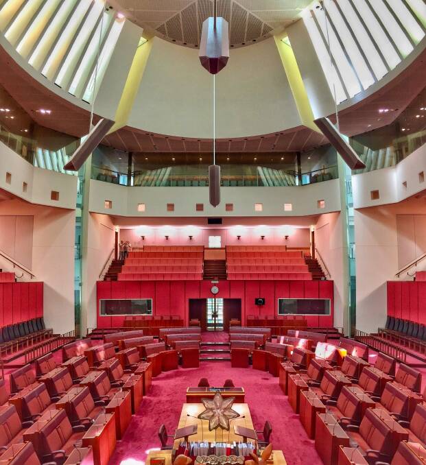 Crabb was given unprecedented access to Parliament House including being allowed to film on the floor of the Senate. Photo: Supplied