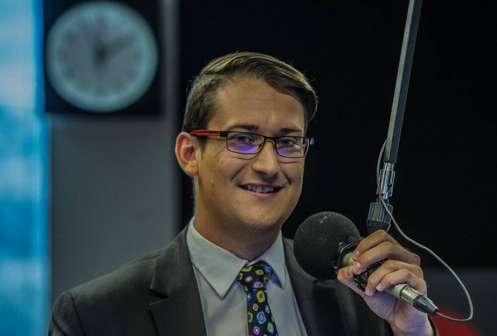 Dan Bourchier , Canberra's newly minted ABC TV newsreader and  Canberra ABC Radio breakfast host is Karl's partner. Photo: Karleen Minney