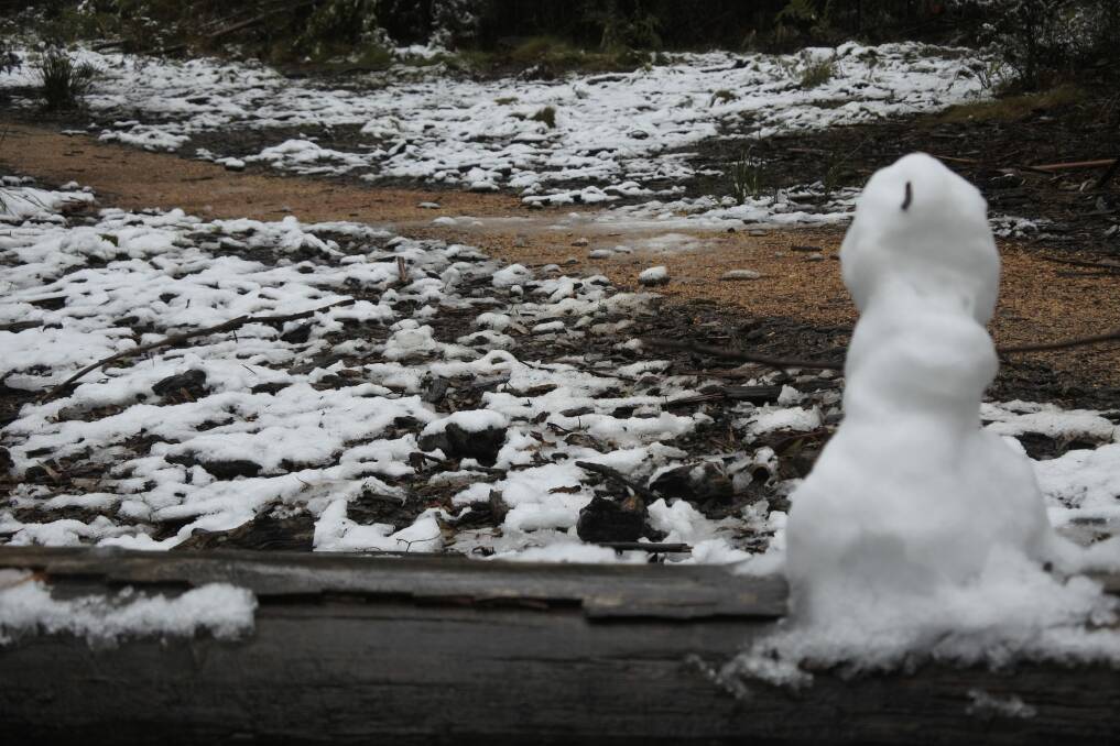 Snow lovers had taken advantage of the white stuff at Tidbinbilla. Photo: Clare Sibthorpe